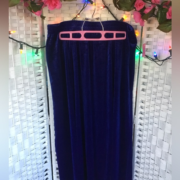 Cervelle Blue & Silver Sparkley Velvet Skirt L πNWTπ - Picture 3 of 8